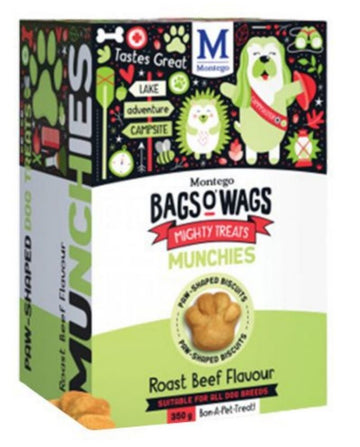 DOG TREATS MUNCHIES 350G BAGS O WAGS